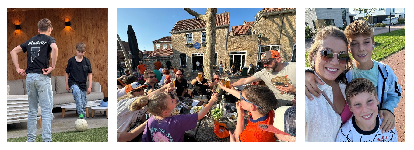 Mariela met familie en vrienden in Zeeland