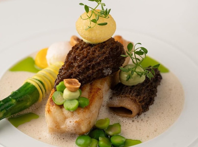 Dish in Michelin-star restaurant