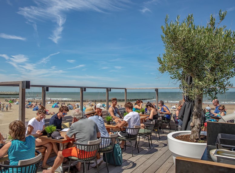 Beach pavilion in Zeeland
