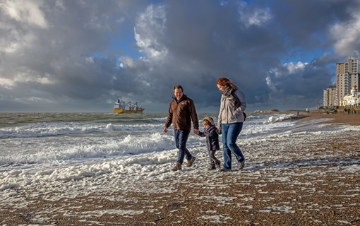 Uitwaaien Boulevard Vlissingen Gezin Hoog water