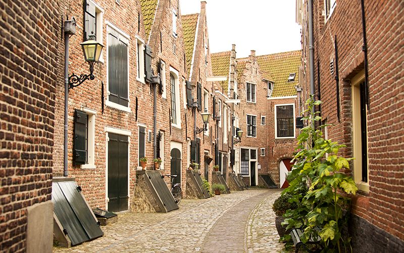 Koepoort in stad Middelburg Zeeland, historie Zeeland