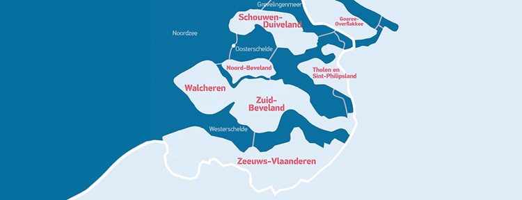 Kaart Zeeland Met Plaatsen - kaart