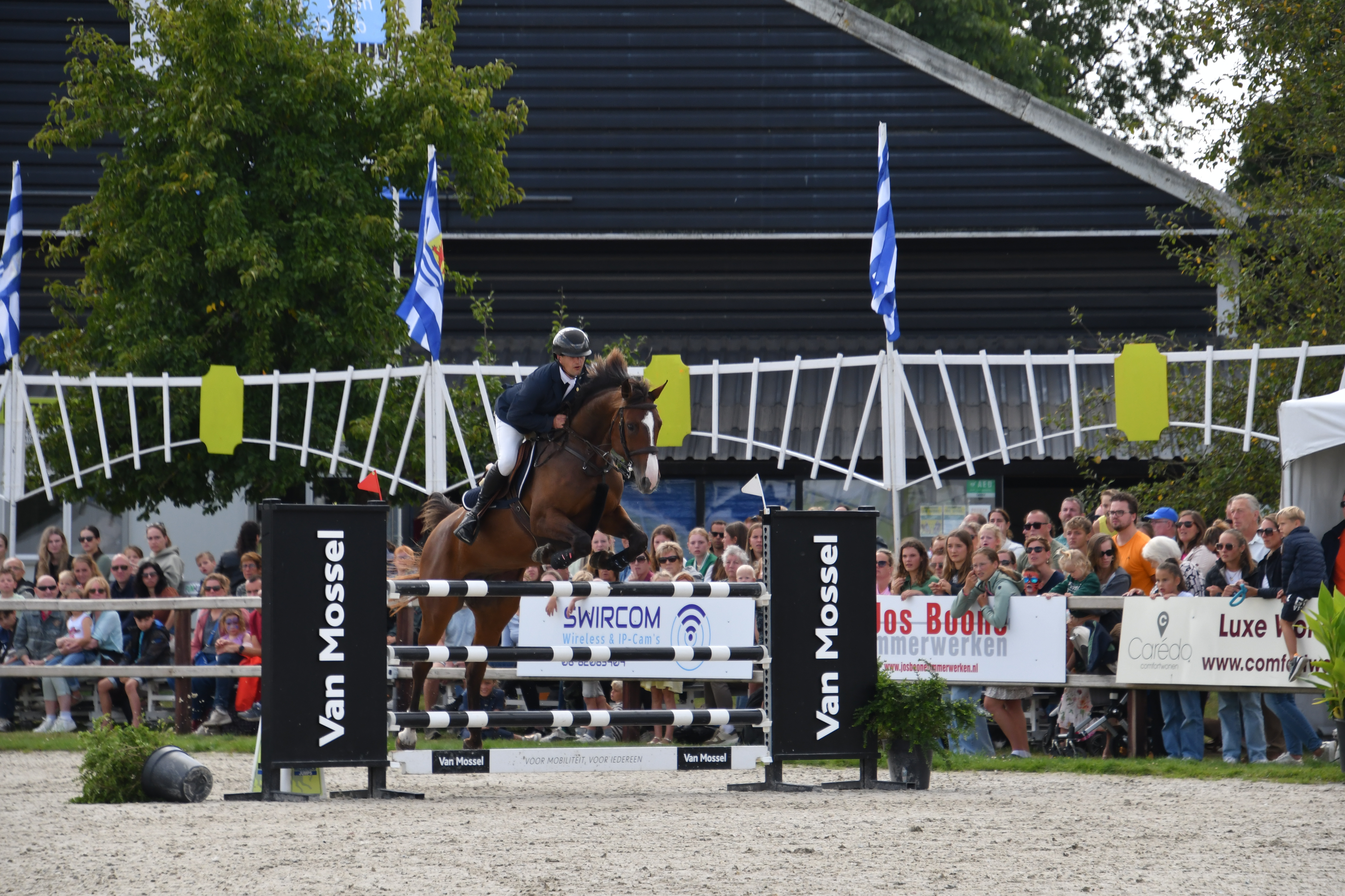 Paard en ruiter bij Jumpin' de Weel