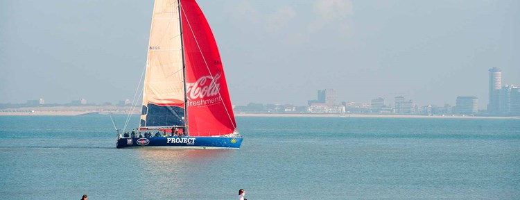 Zeilboot op Westerschelde, gemeente Sluis