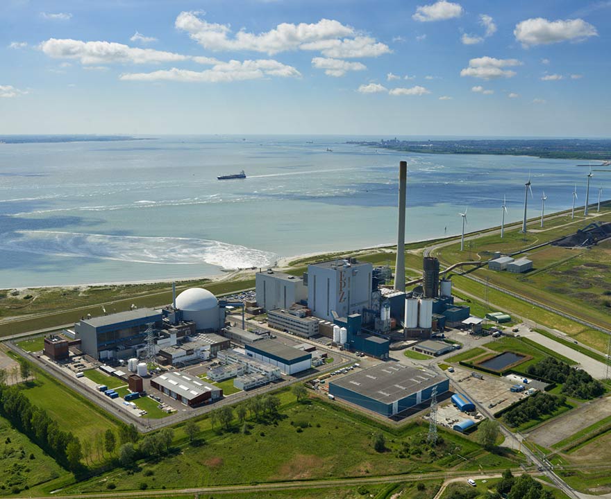 Luchtfoto EPZ Kerncentrale Borssele