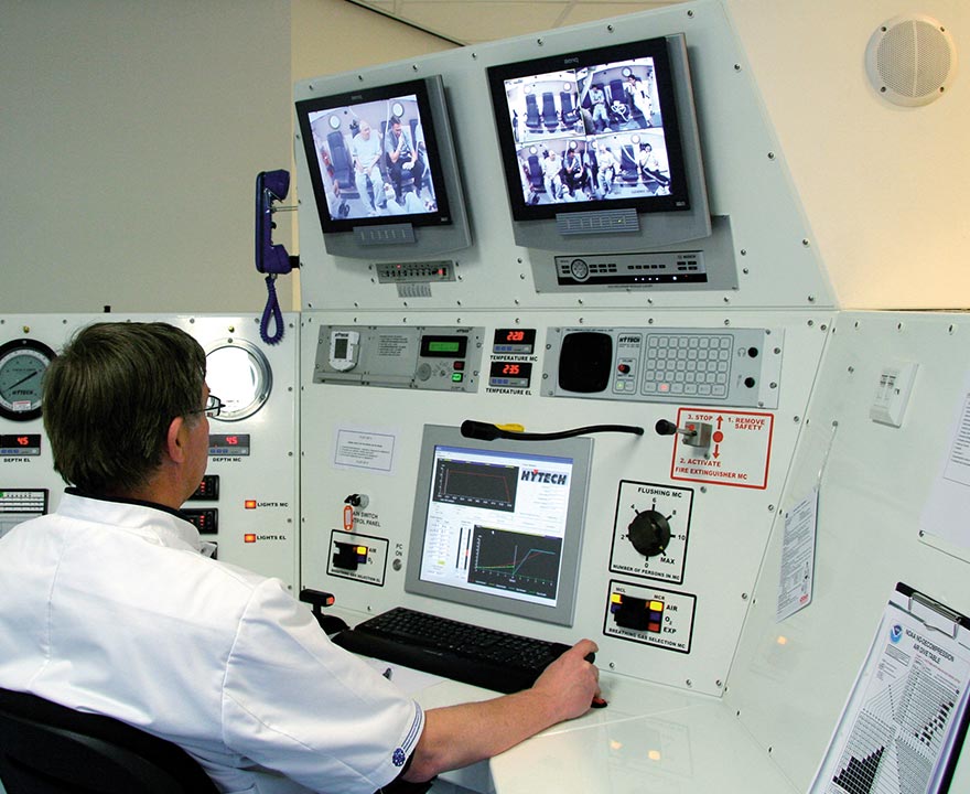 Controlekamer Medisch Centrum Hyperbare Zuurstoftherapie Goes