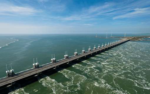 Luchtfoto Oosterscheldekering