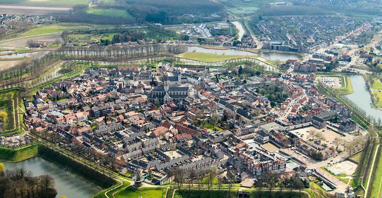 Luchtfoto Gemeente Hulst, regio Zeeuws-Vlaanderen